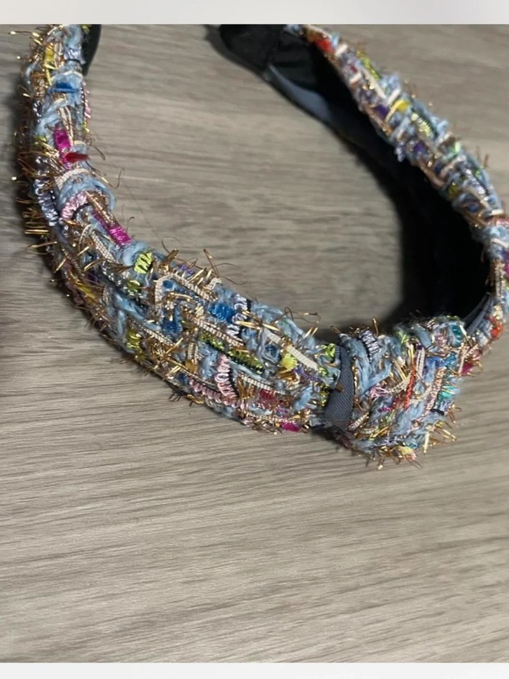 Multicolor Tweed Textured Knot Headband